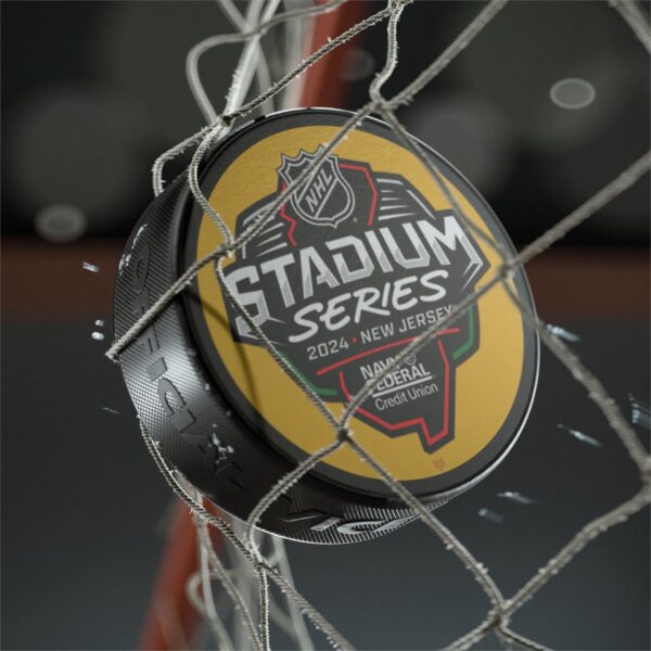Pro Merch 2024 Stadium Series New Jersey Hockey Puck by Viceroy - Image 3