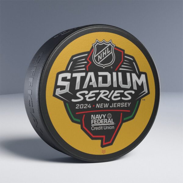 Pro Merch 2024 Stadium Series New Jersey Hockey Puck by Viceroy - Image 4