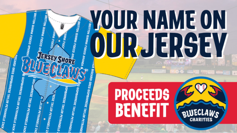 Be a Part of the 2024 BlueClaws Fan Appreciation Night Jersey!