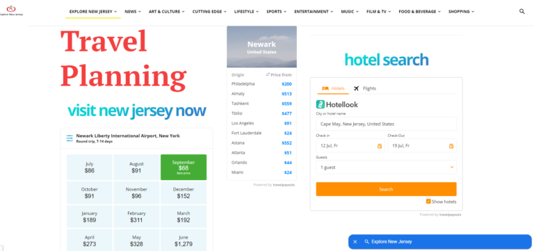 Explore New Jersey Travel Planning Section, Your Gateway to Discovering the Garden State