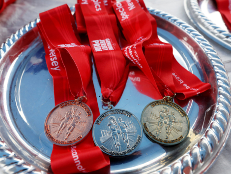 Medals for track athletes at the 2022 Special Olympics New Jersey Summer Games at The College of New Jersey in Ewing, N.J., Sunday, June 12, 2022