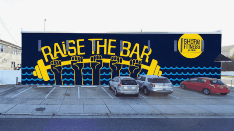 Jersey Shore Fitness Gym Unveils New Mural 1 768x432