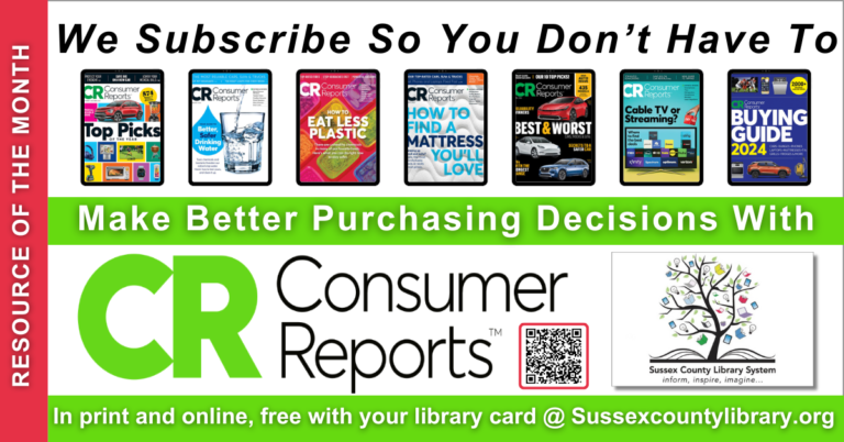 Free Access to Consumer Reports from the Sussex County Library System