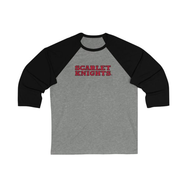 Rutgers Scarlet Knights Unisex 3/4 Sleeve Baseball Tee