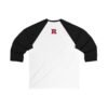 Rutgers Scarlet Knights Unisex 3/4 Sleeve Baseball Tee - Image 4