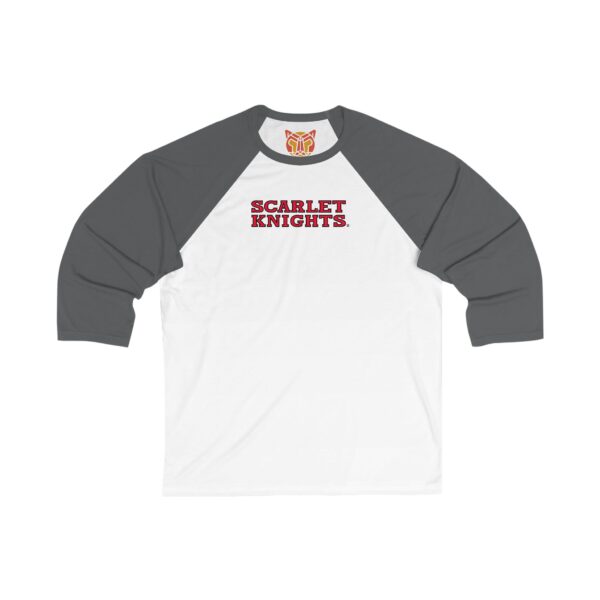 Rutgers Scarlet Knights Unisex 3/4 Sleeve Baseball Tee - Image 3