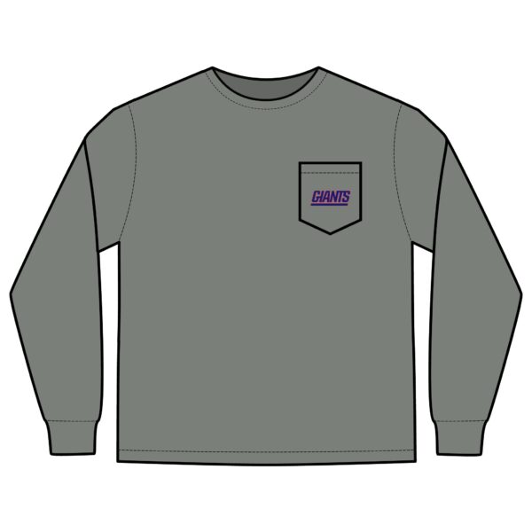 New York Giants Unisex Long Sleeve Pocket T-Shirt - Image 5