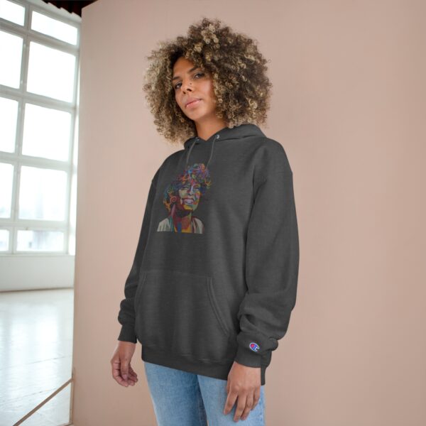 Whitney Houston Mural / Newark, NJ Champion Hoodie - Image 8
