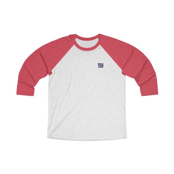 New York Giants Unisex Tri-Blend 34 Raglan Tee - Image 3