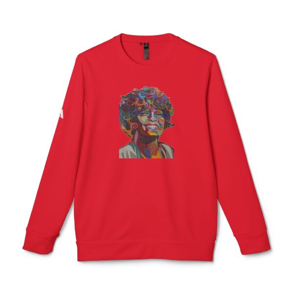 Whitney Houston Mural / Newark, NJ Adidas Unisex Fleece Crewneck Sweatshirt - Image 21