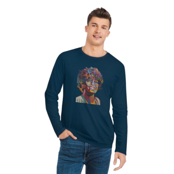 Whitney Houston Mural / Newark, NJ Organic Sparker Long Sleeve Shirt - Image 9
