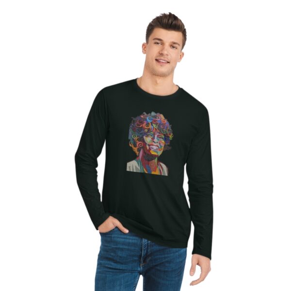 Whitney Houston Mural / Newark, NJ Organic Sparker Long Sleeve Shirt - Image 6
