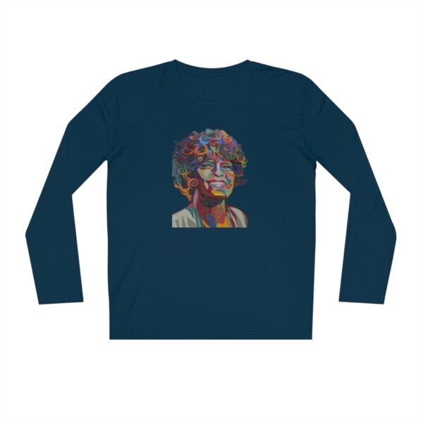 Whitney Houston Mural / Newark, NJ Organic Sparker Long Sleeve Shirt - Image 7