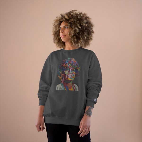 Whitney Houston Mural / Newark, NJ Champion Sweatshirt - Image 8