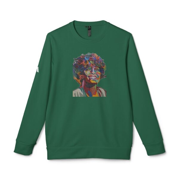 Whitney Houston Mural / Newark, NJ Adidas Unisex Fleece Crewneck Sweatshirt - Image 5