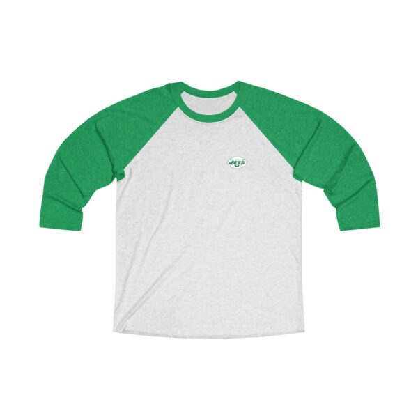New York Jets Unisex Tri-Blend 34 Raglan Tee - Image 3