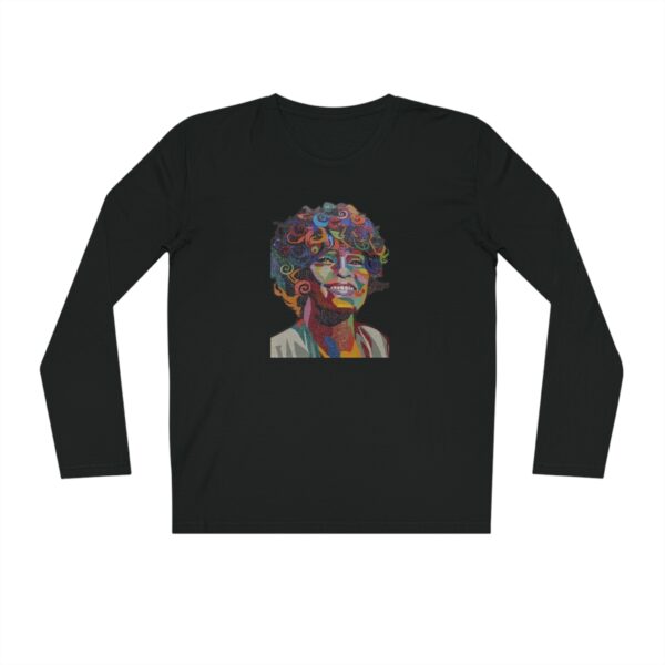 Whitney Houston Mural / Newark, NJ Organic Sparker Long Sleeve Shirt - Image 4