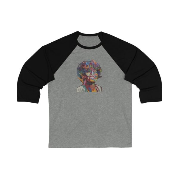 Whitney Houston Mural / Newark, NJ Unisex 3/4 Sleeve Baseball Tee