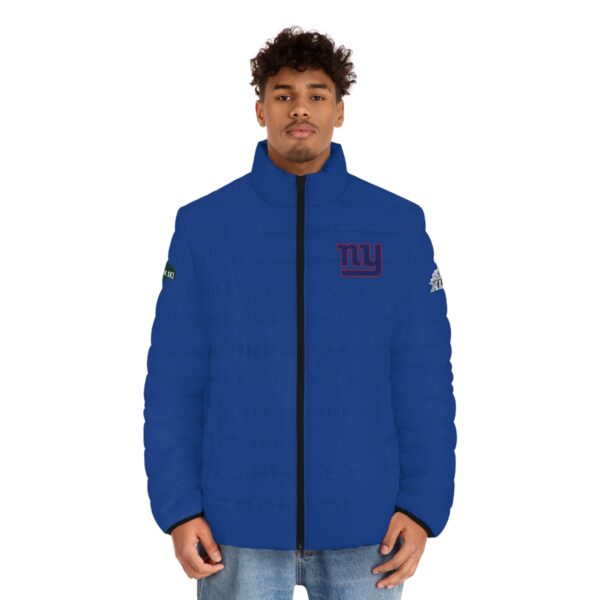 New York Giants Super Bowl XLVI Men's Puffer Jacket - Image 7