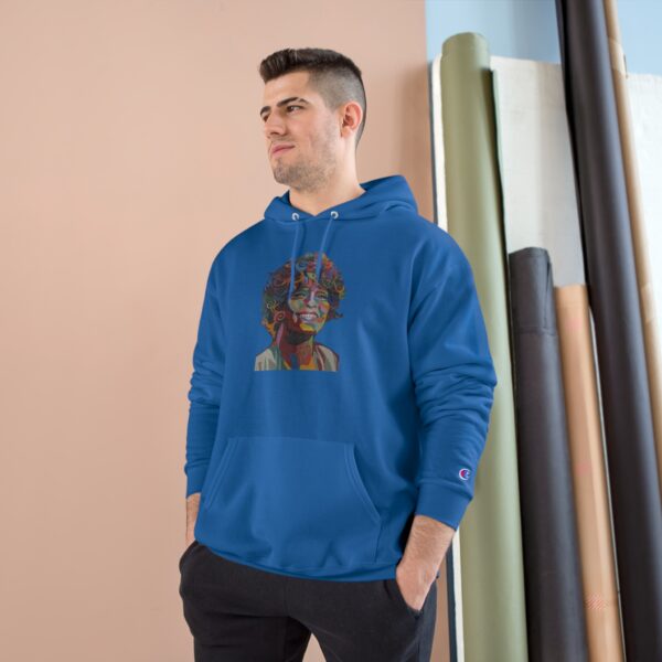Whitney Houston Mural / Newark, NJ Champion Hoodie - Image 15