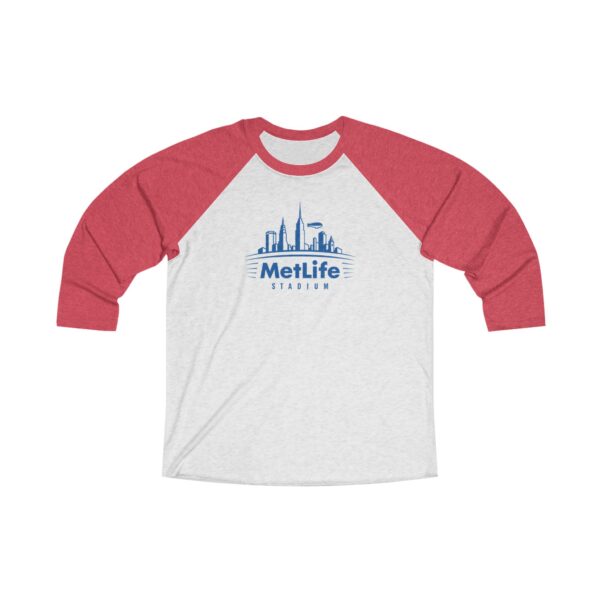 MetLife Stadium Unisex Tri-Blend 34 Raglan Tee - Image 3