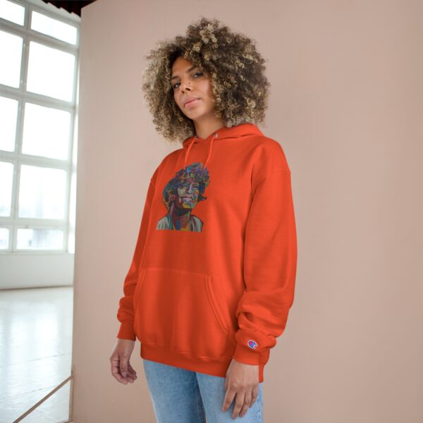 Whitney Houston Mural / Newark, NJ Champion Hoodie - Image 4