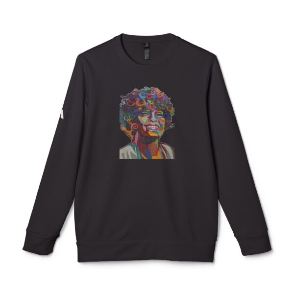 Whitney Houston Mural / Newark, NJ Adidas Unisex Fleece Crewneck Sweatshirt - Image 17