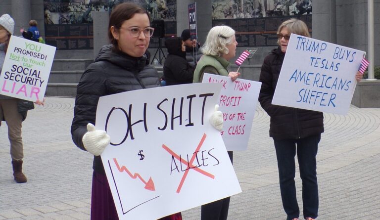 Grassroots Anti-Trump Movement Hits West State Street for Ukraine