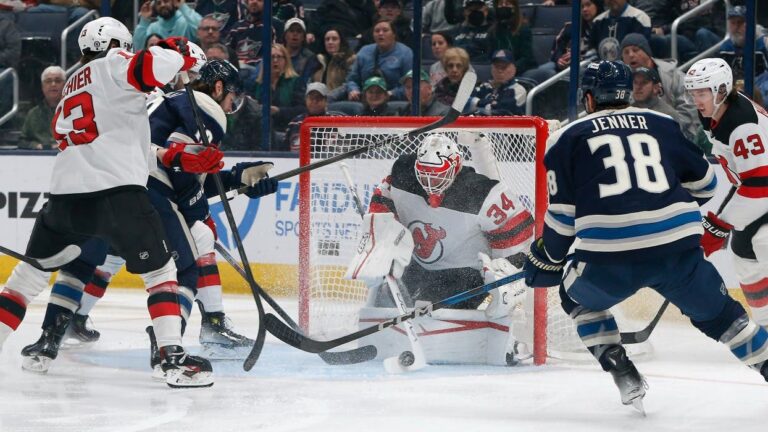 Blue Jackets Fall to Devils Behind Jake Allen’s 45 Saves