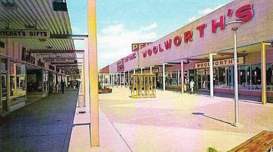 The Black Horse Pike Shopping Center on Route 168 and W. Nicholson Road in Audobon is shown in this undated promotional postcard photo. The open-air mall included JCPenney and E.J. Korvette's stores as well as the visible Woolworth's.