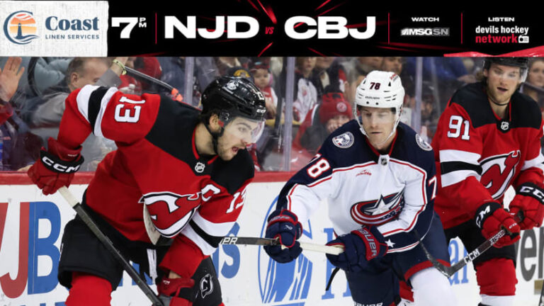 New Jersey Devils Host Columbus Blue Jackets in Pivotal Playoff Showdown Tonight at Prudential Center: Both Teams Battle for Crucial Points in Tight Stanley Cup Race as Devils Aim to Gain Ground Over Blue Jackets in the Metropolitan Division and Wild Card Standings