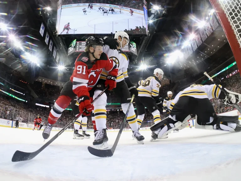 Bruins Overwhelm Devils, Derail Their Clinch Hopes with 7-2 Win