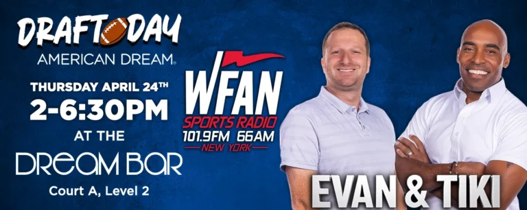 Draft Day LIVE at Dream Bar with Evan Roberts and Tiki Barber: A Sports Fan’s Ultimate Event