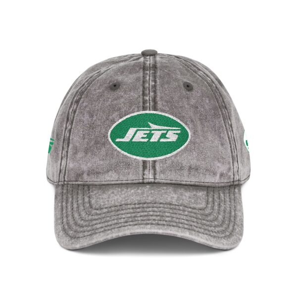 New York Jets Embroidered Logo on Vintage Cap