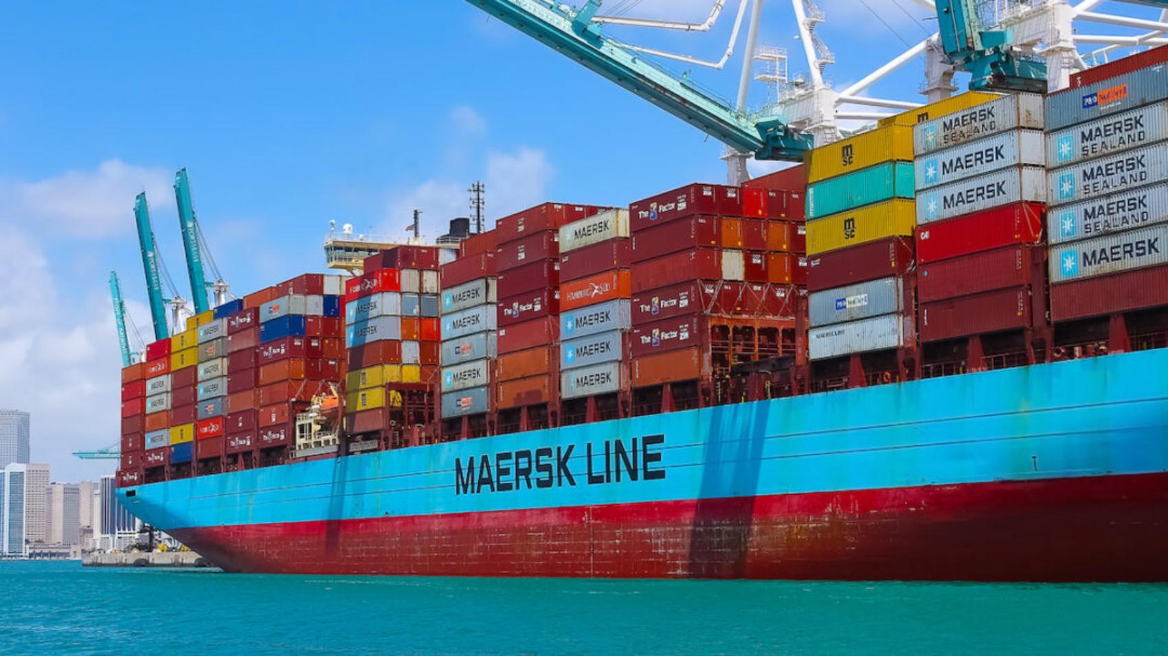 Miami, USA - April 23, 2022: Many containers at Port Miami, one of the largest cargo port in the US.