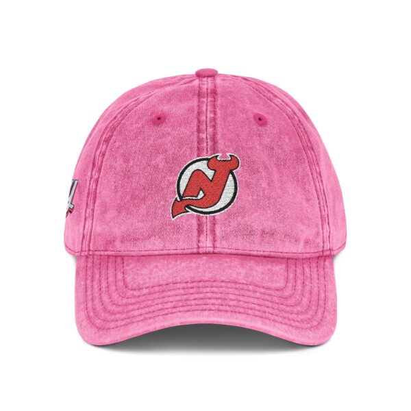 New Jersey Devils Embroidered Logo on Vintage Cap - Image 17