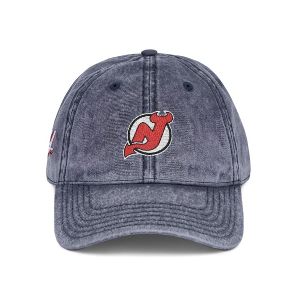 New Jersey Devils Embroidered Logo on Vintage Cap - Image 13
