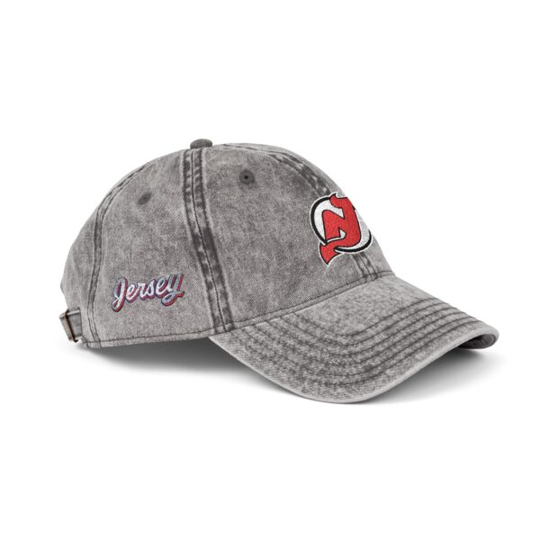 New Jersey Devils Embroidered Logo on Vintage Cap - Image 7