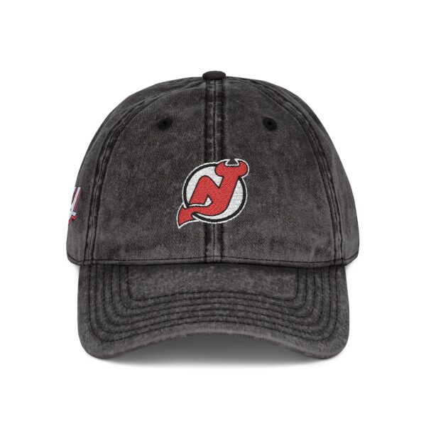 New Jersey Devils Embroidered Logo on Vintage Cap - Image 9