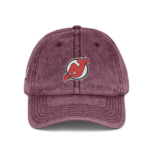 New Jersey Devils Embroidered Logo on Vintage Cap - Image 21
