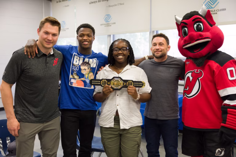New Jersey’s Heart of Gold When Devils and UFC Stars Unite to Inspire Newark’s Youth at Boys & Girls Club of Newark!