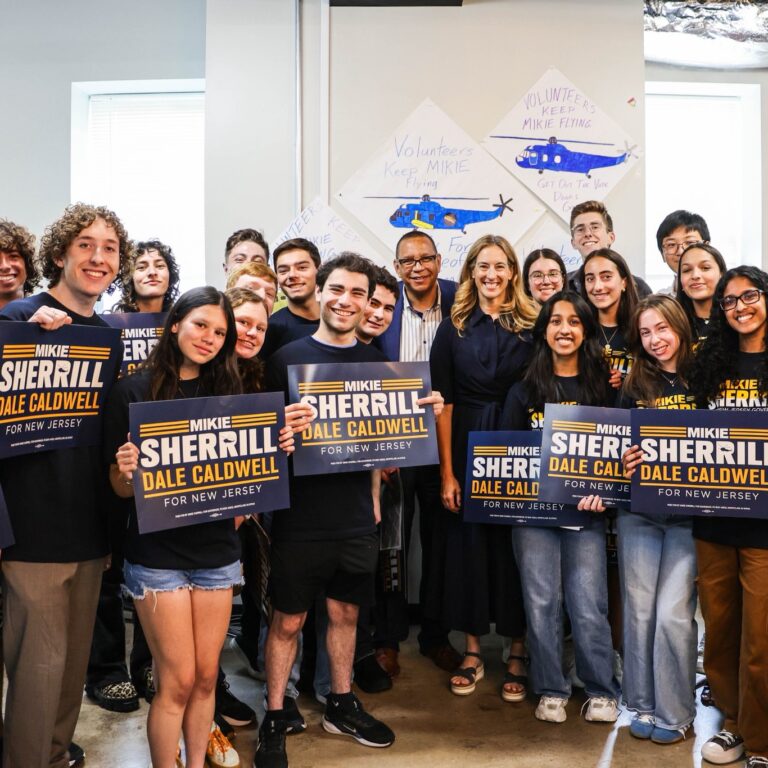 Caldwell Joins Sherrill on the Campaign Trail in Carteret During Lively Latin Festival