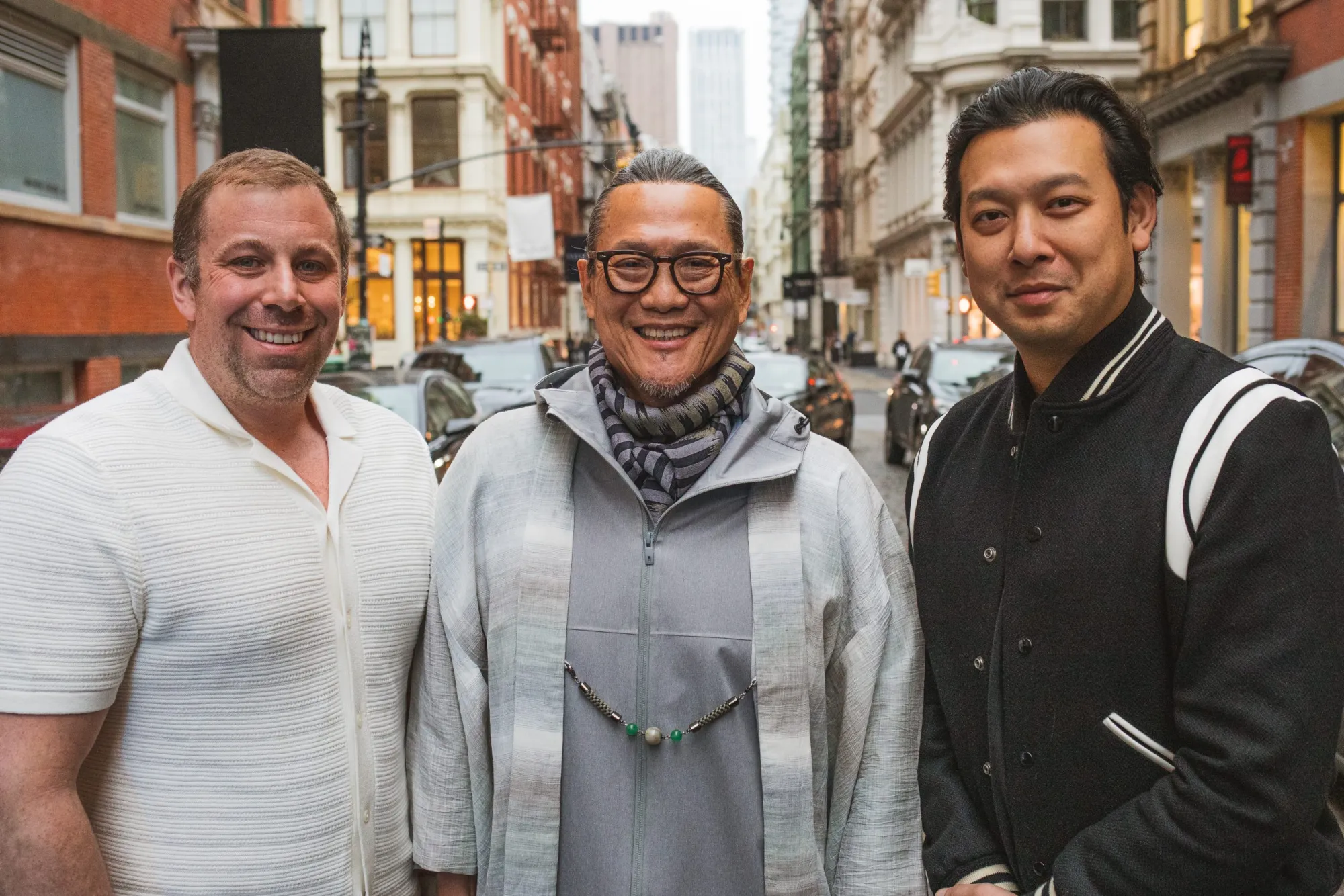 Montclair-Hospitality-Group-CEO-Joey-Simons-Chef-Masaharu-Morimoto-and-Montclair-Hospitality-Group-Founder-Luck-Sarabhayavanija-scaled
