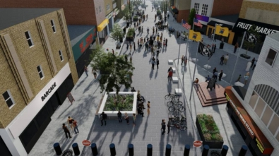 Newark Ave Pedestrian Plaza Rendering 2
