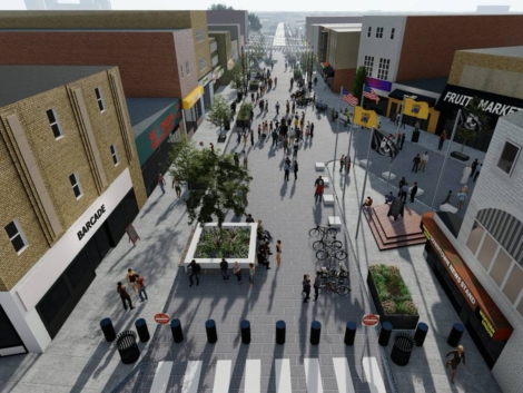 Newark Ave Pedestrian Plaza Rendering 2
