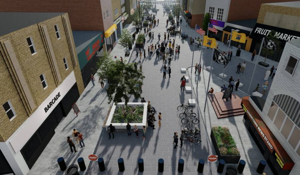 Newark Ave Pedestrian Plaza Rendering 2
