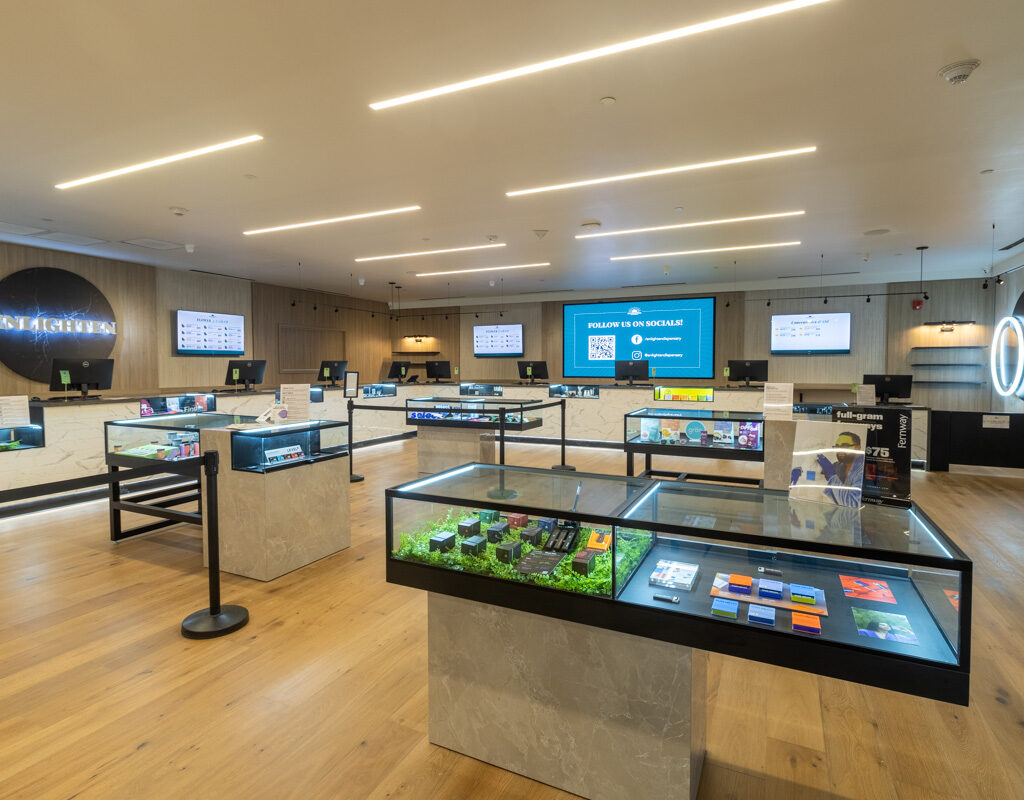 interior-displays-at-Enlighten-Dispensary-Marlton-NJ-360-Virtual-Tour-for-Cannabis-store