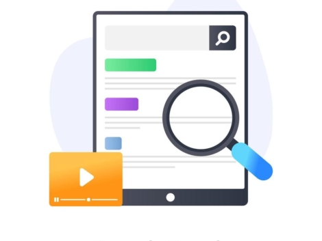 search-results-flat-concept-icon-vector