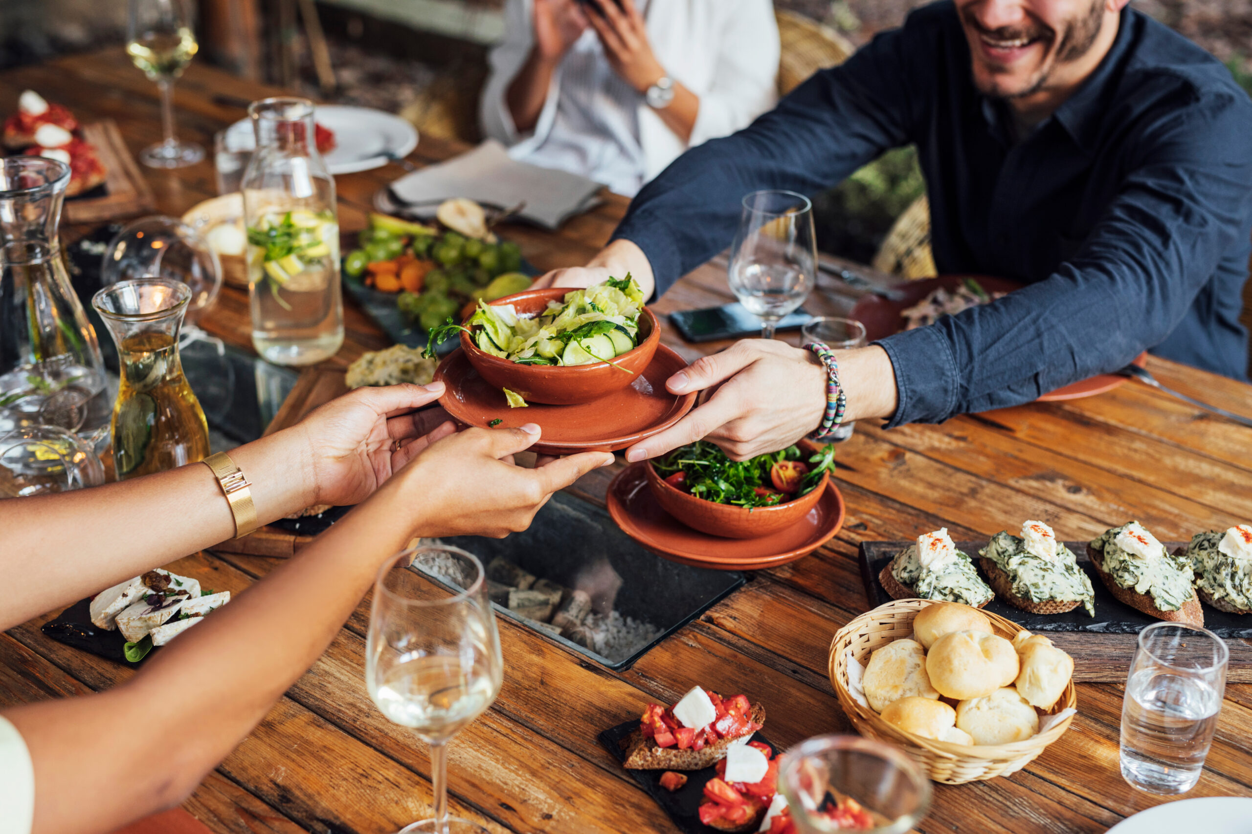 food on a table
