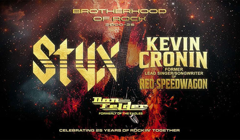 The “Brotherhood of Rock Tour” with Styx, Kevin Cronin, and Don Felder
